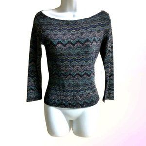 Metallic Multicolored Top EUC, Size M